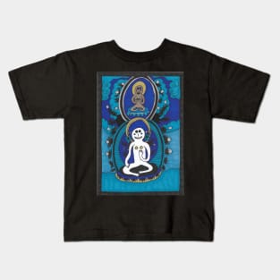 Meditating With Silver Fruits Kids T-Shirt